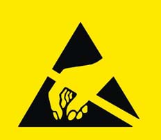 warning Electrostatic Discharge in Electronics